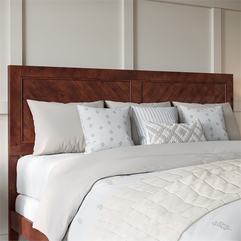 Canyon King Foundation Bed Frame with Matching Footboard in Walnut