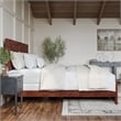 Canyon King Foundation Bed Frame with Matching Footboard in Walnut