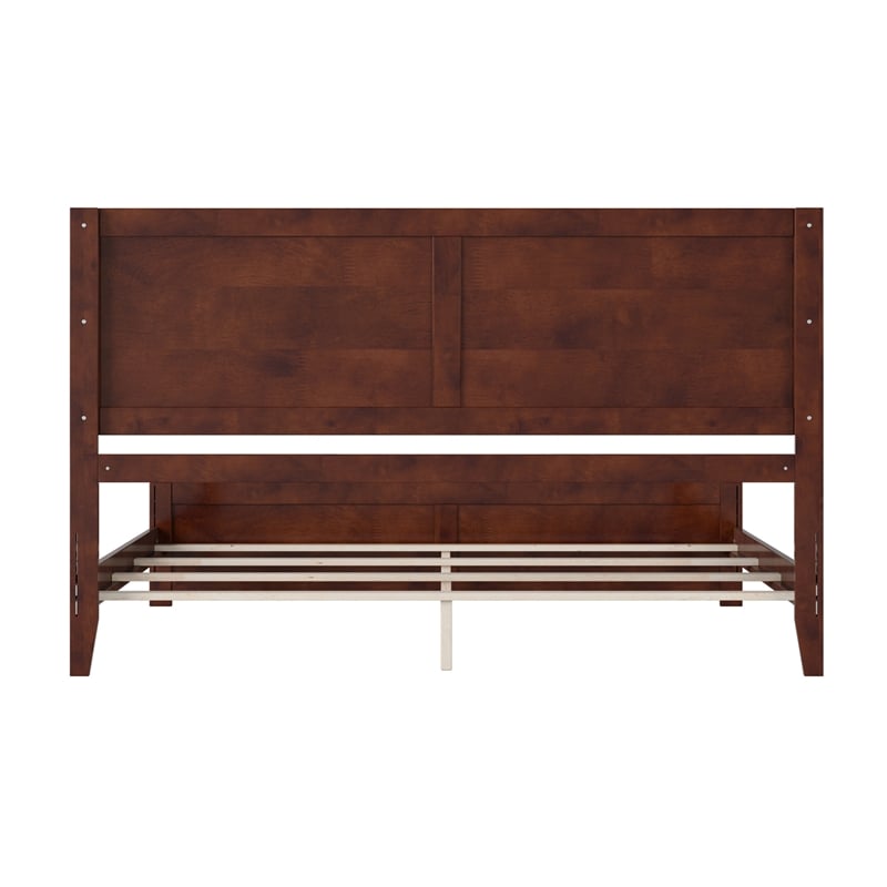 Canyon King Foundation Bed Frame with Matching Footboard in Walnut