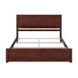 Canyon King Foundation Bed Frame with Matching Footboard in Walnut
