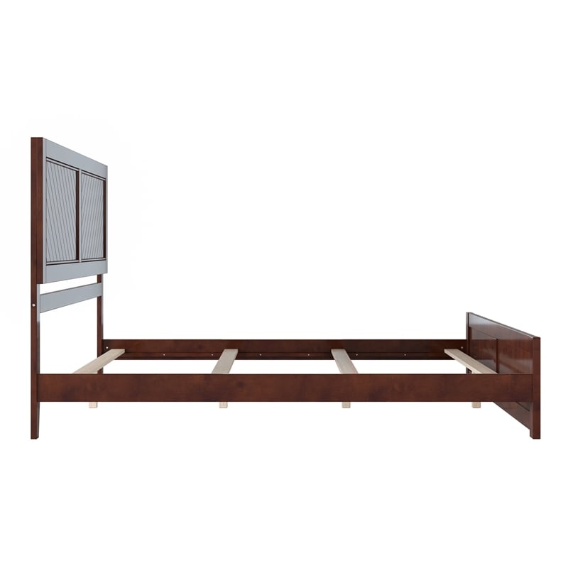 Canyon King Foundation Bed Frame with Matching Footboard in Walnut