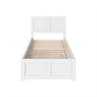 Canyon Twin XL Wood Platform Bed with Matching Footboard & Trundle in White