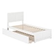 Canyon Twin XL Wood Platform Bed with Matching Footboard & Trundle in White