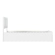 Canyon Twin XL Wood Platform Bed with Matching Footboard & Trundle in White