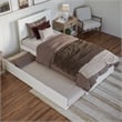 Canyon Twin XL Wood Platform Bed with Matching Footboard & Trundle in White