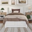 Canyon Twin XL Wood Platform Bed with Matching Footboard & Trundle in White