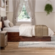 Canyon Twin XL Wood Platform Bed with Matching Footboard & Trundle in Walnut