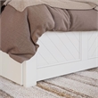 Canyon Twin XL Storage Wood Platform Bed with Matching Footboard in White