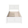 Canyon Twin XL Storage Wood Platform Bed with Matching Footboard in White