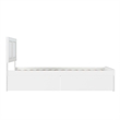 Canyon Twin XL Storage Wood Platform Bed with Matching Footboard in White
