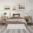 Canyon Twin XL Storage Wood Platform Bed with Matching Footboard in White