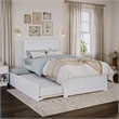 Canyon Twin Wood Platform Bed with Matching Footboard & Twin Trundle in White