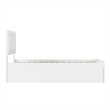 Canyon Twin Wood Platform Bed with Matching Footboard & Twin Trundle in White