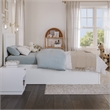 Canyon Twin Wood Platform Bed with Matching Footboard & Twin Trundle in White