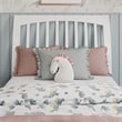 AFI Orleans Twin Sleigh Contemporary Solid Wood Slat Headboard in White