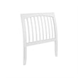 AFI Orleans Twin Sleigh Contemporary Solid Wood Slat Headboard in White