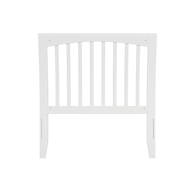 AFI Orleans Twin Sleigh Contemporary Solid Wood Slat Headboard in White