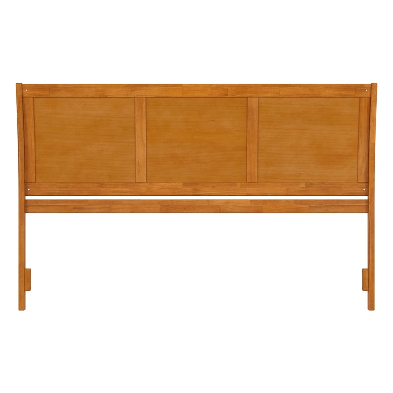 Portland King Sleigh Wood Headboard in Light Toffee
