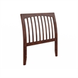 AFI Orleans Twin Sleigh Contemporary Solid Wood Slat Headboard in Walnut