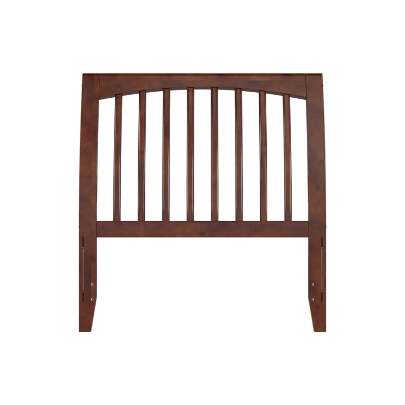 AFI Orleans Twin Sleigh Contemporary Solid Wood Slat Headboard in Walnut