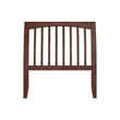 AFI Orleans Twin Sleigh Contemporary Solid Wood Slat Headboard in Walnut