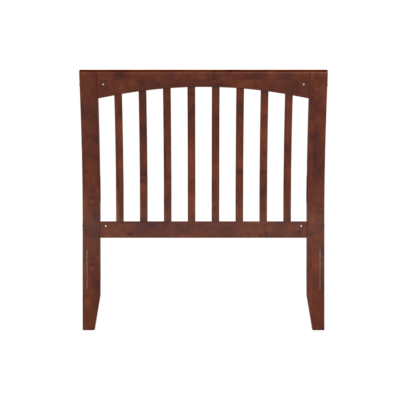 AFI Orleans Twin Sleigh Contemporary Solid Wood Slat Headboard in Walnut