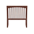 AFI Orleans Twin Sleigh Contemporary Solid Wood Slat Headboard in Walnut