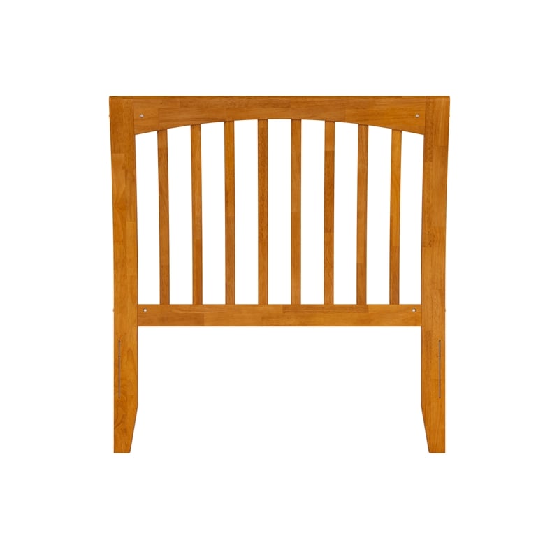 AFI Orleans Twin Sleigh Solid Wood Slat Headboard in Light Toffee