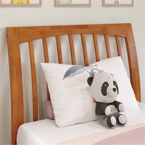 afi orleans twin sleigh solid wood slat headboard in light toffee