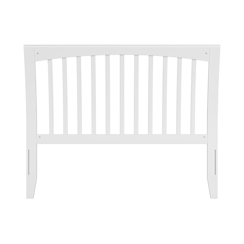 AFI Orleans Full Sleigh Contemporary Solid Wood Slat Headboard in White
