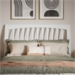 AFI Orleans Full Sleigh Contemporary Solid Wood Slat Headboard in White