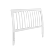 AFI Orleans Full Sleigh Contemporary Solid Wood Slat Headboard in White