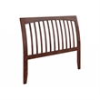 AFI Orleans Full Sleigh Contemporary Solid Wood Slat Headboard in Walnut