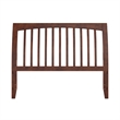AFI Orleans Full Sleigh Contemporary Solid Wood Slat Headboard in Walnut
