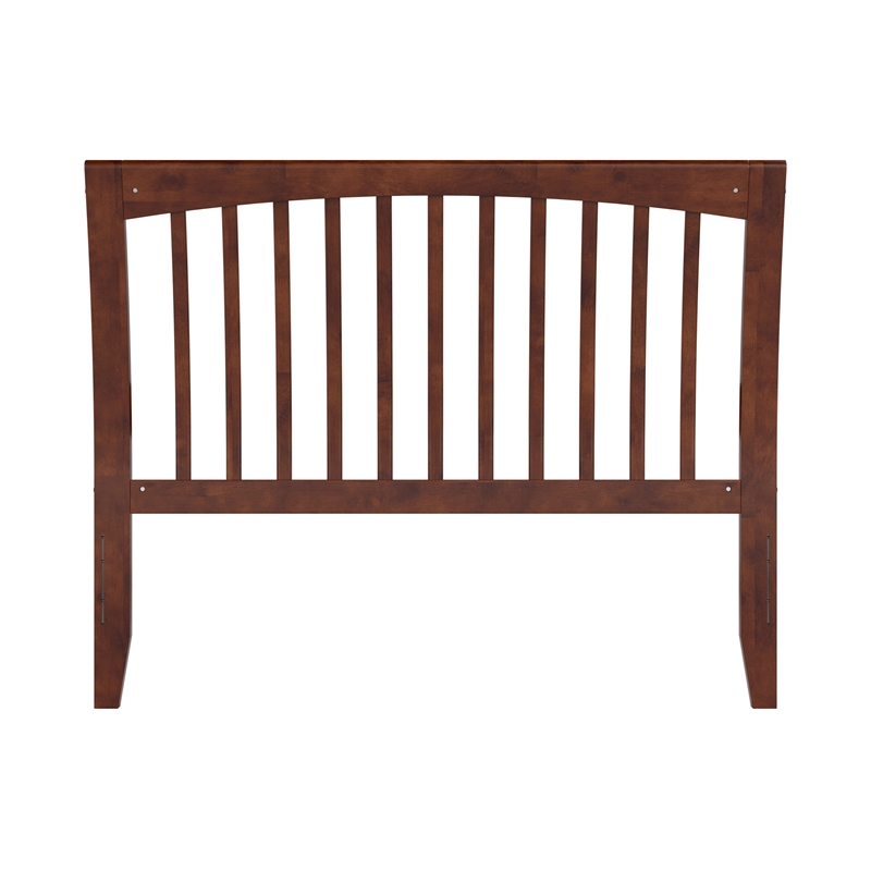 AFI Orleans Full Sleigh Contemporary Solid Wood Slat Headboard in Walnut
