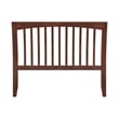 AFI Orleans Full Sleigh Contemporary Solid Wood Slat Headboard in Walnut
