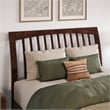 AFI Orleans Full Sleigh Contemporary Solid Wood Slat Headboard in Walnut