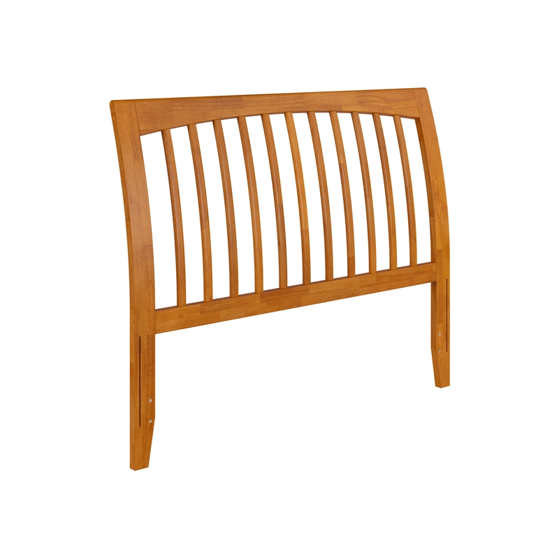 AFI Orleans Full Sleigh Solid Wood Slat Headboard in Light Toffee