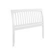 AFI Orleans Queen Sleigh Contemporary Solid Wood Slat Headboard in White