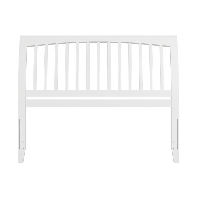 AFI Orleans Queen Sleigh Contemporary Solid Wood Slat Headboard in White