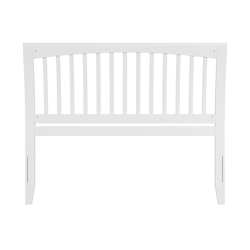 AFI Orleans Queen Sleigh Contemporary Solid Wood Slat Headboard in White