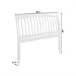 AFI Orleans Queen Sleigh Contemporary Solid Wood Slat Headboard in White