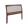 AFI Orleans Queen Sleigh Contemporary Solid Wood Slat Headboard in Walnut
