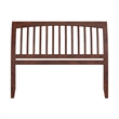 AFI Orleans Queen Sleigh Contemporary Solid Wood Slat Headboard in Walnut