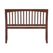 AFI Orleans Queen Sleigh Contemporary Solid Wood Slat Headboard in Walnut