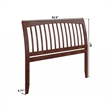 AFI Orleans Queen Sleigh Contemporary Solid Wood Slat Headboard in Walnut