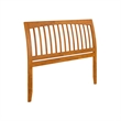 AFI Orleans Queen Sleigh Solid Wood Slat Headboard in Light Toffee