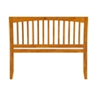 AFI Orleans Queen Sleigh Solid Wood Slat Headboard in Light Toffee