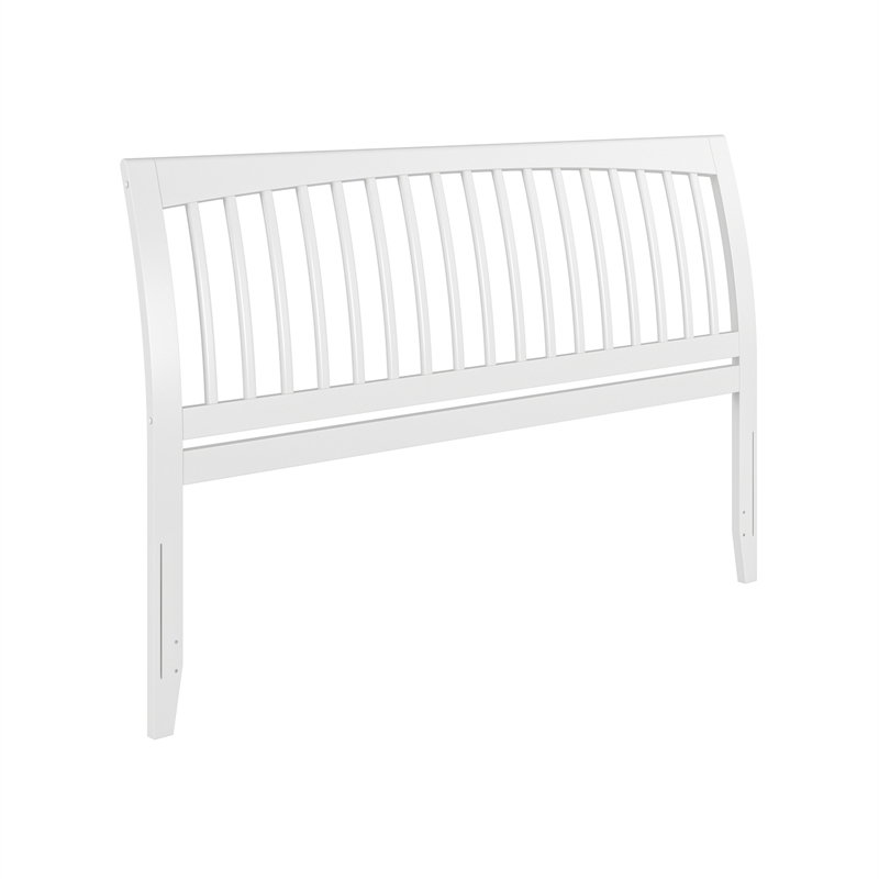 AFI Orleans King Sleigh Contemporary Solid Wood Slat Headboard in White