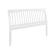 AFI Orleans King Sleigh Contemporary Solid Wood Slat Headboard in White